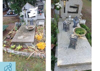 Sprzątanie grobów i czyszczenie nagrobków